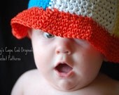 156 PDF BeachBall Sun Hat Infants to Adults Crochet Pattern