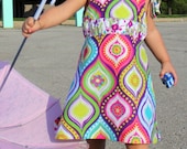 Girls toddler Aline Dress Bold Meddallions 18M 2T 3T 4T 5T 6 6x