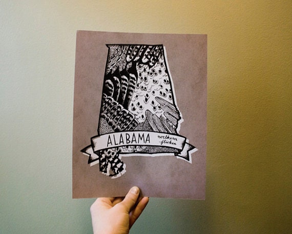 Alabama State Bird- Northern Flicker 8 x 10 Print