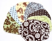 Gender Neutral Mixed Print Starter Set - 12 wipes - flannel and OBV - SOFT - 6x8 size