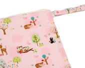 Hoos in the Forest - 12x12 Sweet Bobbins Wet Bag - SEAM SEALED - Snap Strap - Boutique Quality