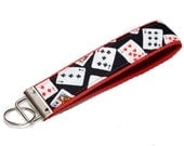 One Key Fob Wristlet - Poker Face