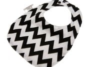 Chevron - Infant or Toddler Bib - ADJUSTABLE snaps - REVERSIBLE