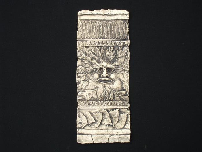 Green Man - Ceramic Pottery Porcelain Relief Tile