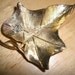 vintage costume jewelry / large leaf rhinestone brooch / reserved for anna