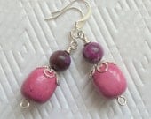 Pink Turquoise Earrings