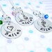 Hand stamped flower girl necklace with ladybug, flowers, heart or your favorite symbol and a birthstone