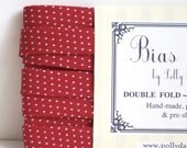 Red Polkas- 3 Yards Bias Tape from the Simple Collection