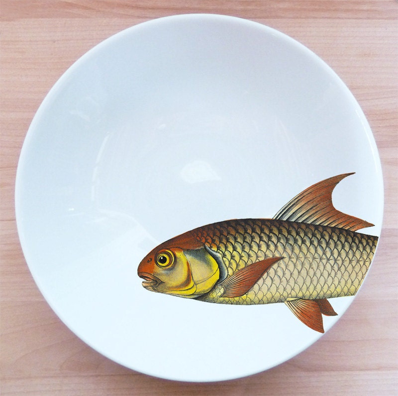 fishy fish Pasta Bowl- "coup de soleil" - MilestoneDecalArt