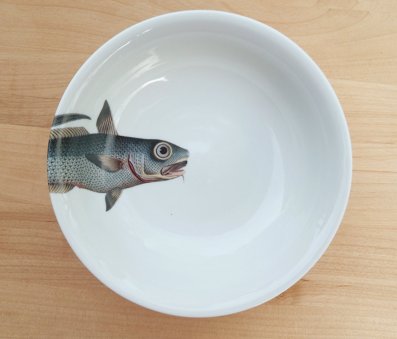 fishy fish Cereal Bowl- "barbichette" - MilestoneDecalArt