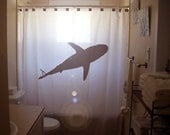 shark shower curtain bathroom decor bath kids curtains custom unique