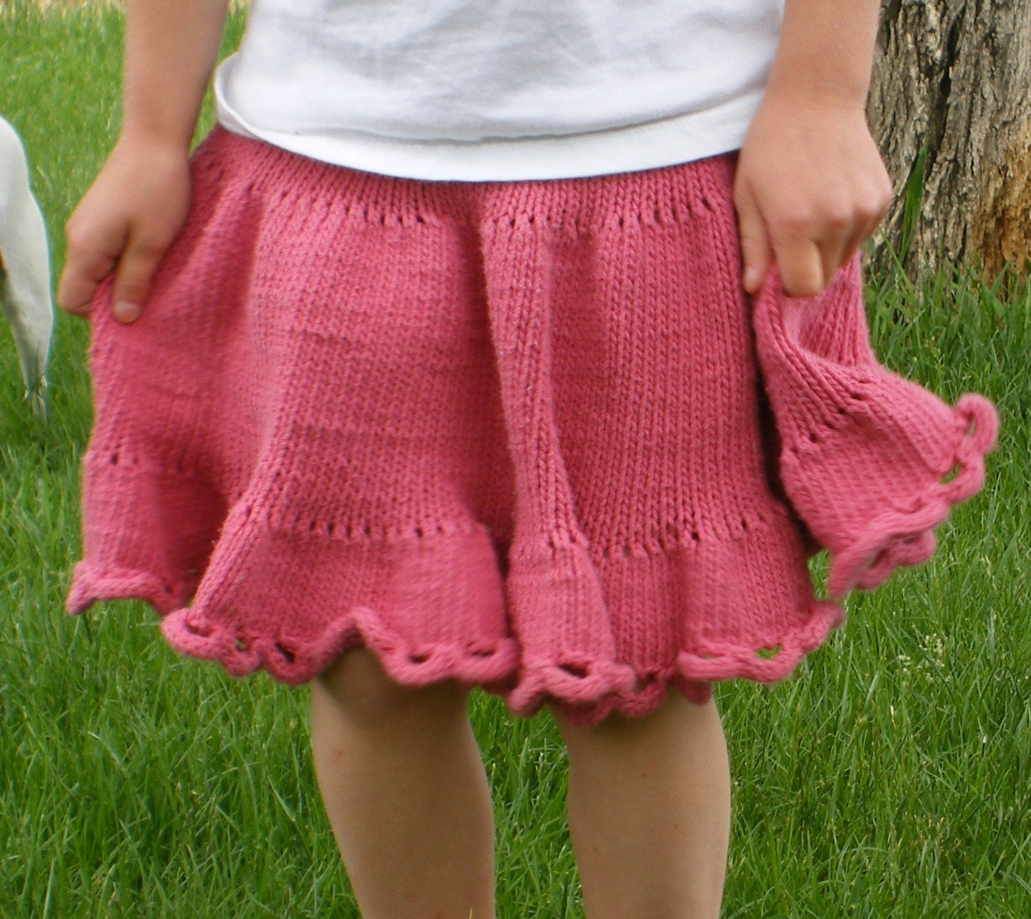 Child's Skirt PDF knitting pattern by BabyBeanbyJACI on Etsy