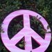 Hand Painted Wooden Zebra Peace Sign