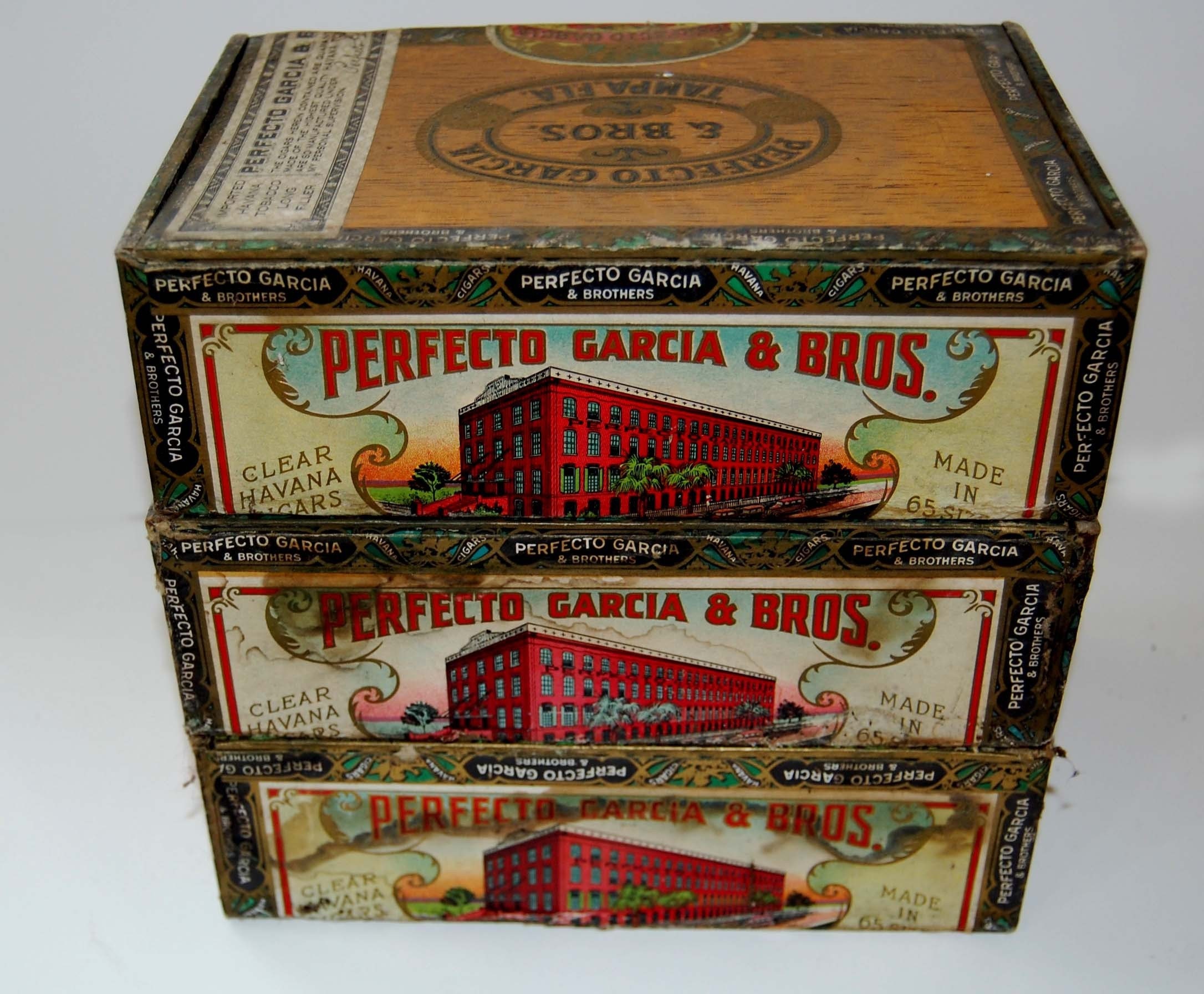 vintage SET GARCIA CIGAR BOXES FROM YBOR CITY