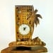 V I N T A G E Midcentury Hawaiian wood and wicker clock