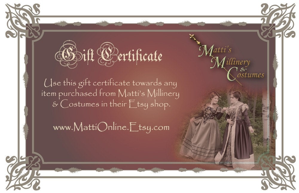 50 Dollar Gift Certificate from MattiOnline for ANY Shop item