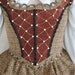 Tan Handbeaded Tudor Renaissance Elizabethan Court Gown Outfit with 5 pieces SALE
