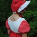 Regency Jane Austen Red Polka Dot White Day bonnet