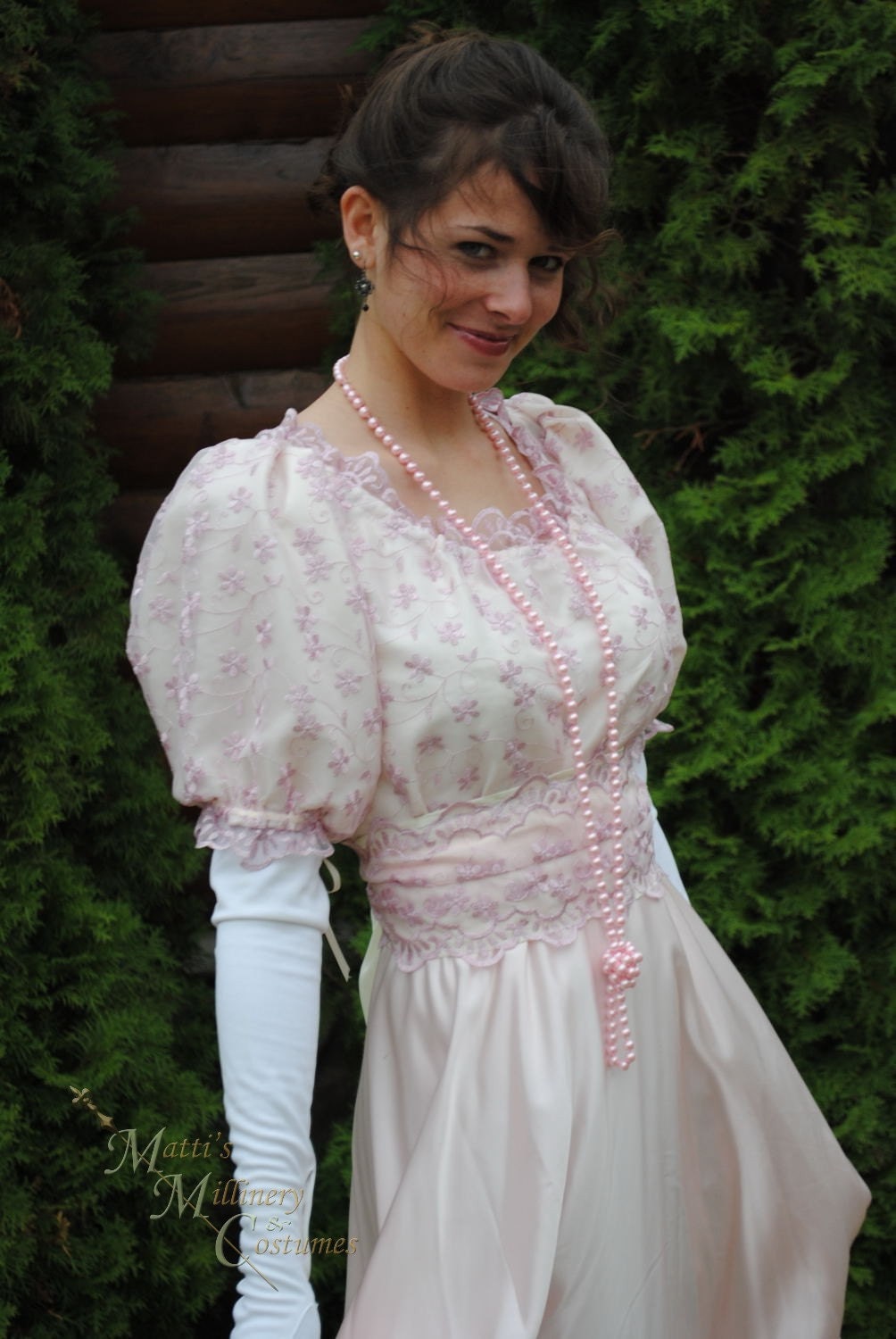 Titanic 1900s Downton Abbey Edwardian Pink Tea Evening Ball Gown Dress RE-MAKE Deconstructed One-of-a-kind