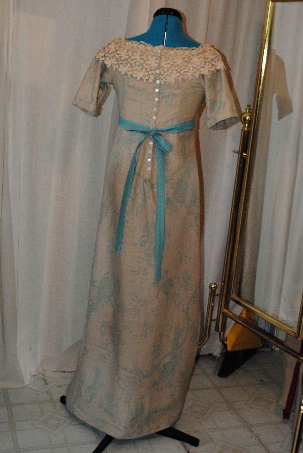Titanic 1900s Downton Abbey Edwardian Mary Day Tea Gown Dress RESERVED for Kiserai 2nd Payment