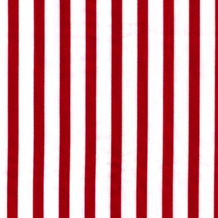 Robert Kaufman, Pimatex Basics, Ticking Stripe in Red, 1 yard