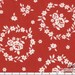NEW Japanese, Lecien FLOWER SUGAR, Fall 2011, Floral Wreaths in Red, 1/2 yard