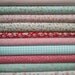 Benartex, SWEET SHOPPE (Calico Candies), Michele D' Amore, Red Aqua Pink, 1 Yard Bundle of 10