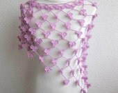 Shawl, Neckwarmer in Lilac, Orchid, Purpel, Amethyst, Triangle, Scarf