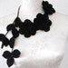 Elegance pure, Crochet Jewelry, Necklace in Black, Crocheted, Fall, Harvest, Handmade, Jewellery