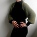 Shrug, Bolero, Army Green, Green, Multi-functional, knitted