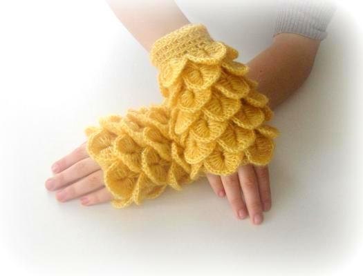 Fingerless Gloves - Yellow, Mustard