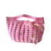 Romantic, Crochet Bag, Clutch in Pink, Rose, Blush , with Ribbon, Woman, Handbags, Clutch, Handbags, Trendy,