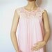 1960s Vintage Nightgown / Pink / Lisette / Baby Doll / Pastel / Size Medium