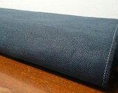 SALE - Hemp - wool fabric, ocean blue (.75 yard)
