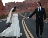 Fingertip single layer  custom veil white, diamond or ivory