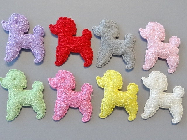 Lot Of 16 Large Padded Furry Poodle Dog Appliques By Twpmango lot-of-16-large-padded-furry-poodle-dog-appliques-by-twpmango