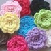 20 Handmade 2 inch Crochet Flower Appliques......10 Colors... EA191