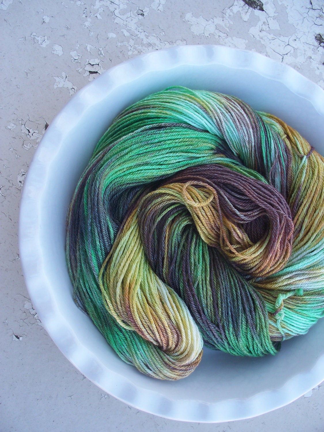 Usher -- Luxe -- Hand Painted SW Falkland Merino Wool and Silk Sock Yarn