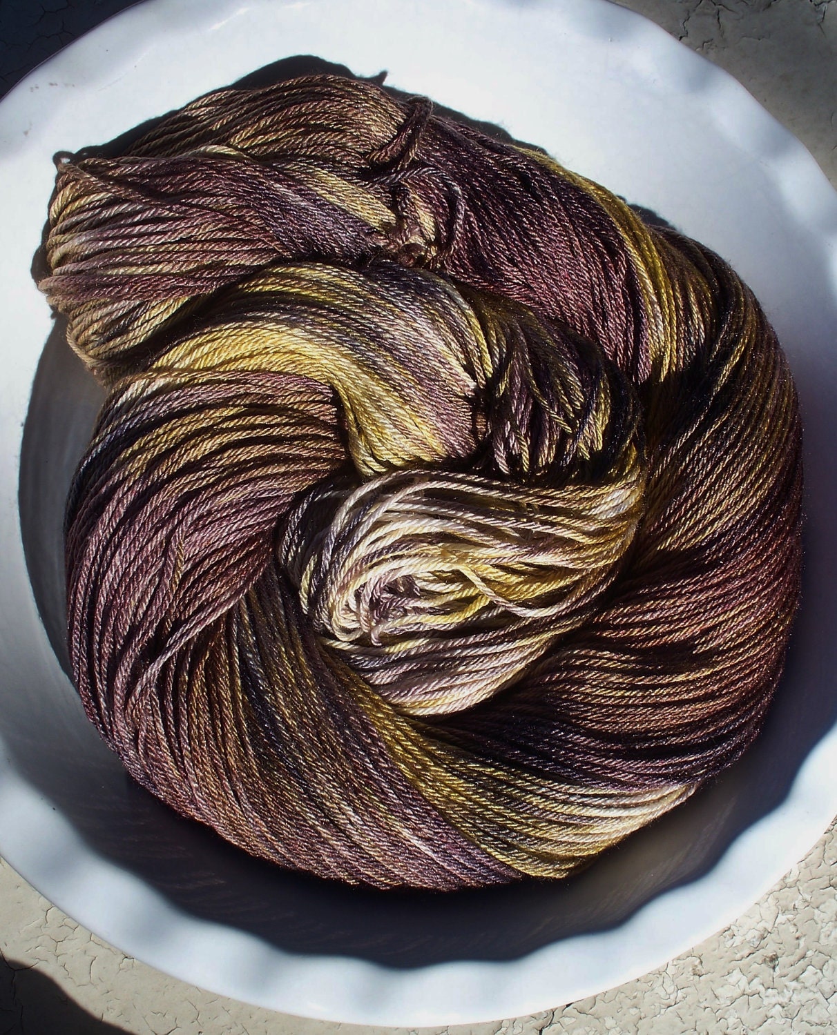 Luxe -- Snake Handler -- Hand Painted SW Falkland Merino Wool and Silk Sock Yarn