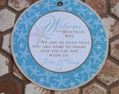 Private Listing for idosuzannevalaitis Starfish 4 inch Round Wedding Welcome tags for Destination and Wedding gifts Customizable