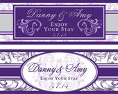 Private Listing for idoersrmomcshouse Personalized Wedding Wine LABELS - Elegant Damask - Custom labels