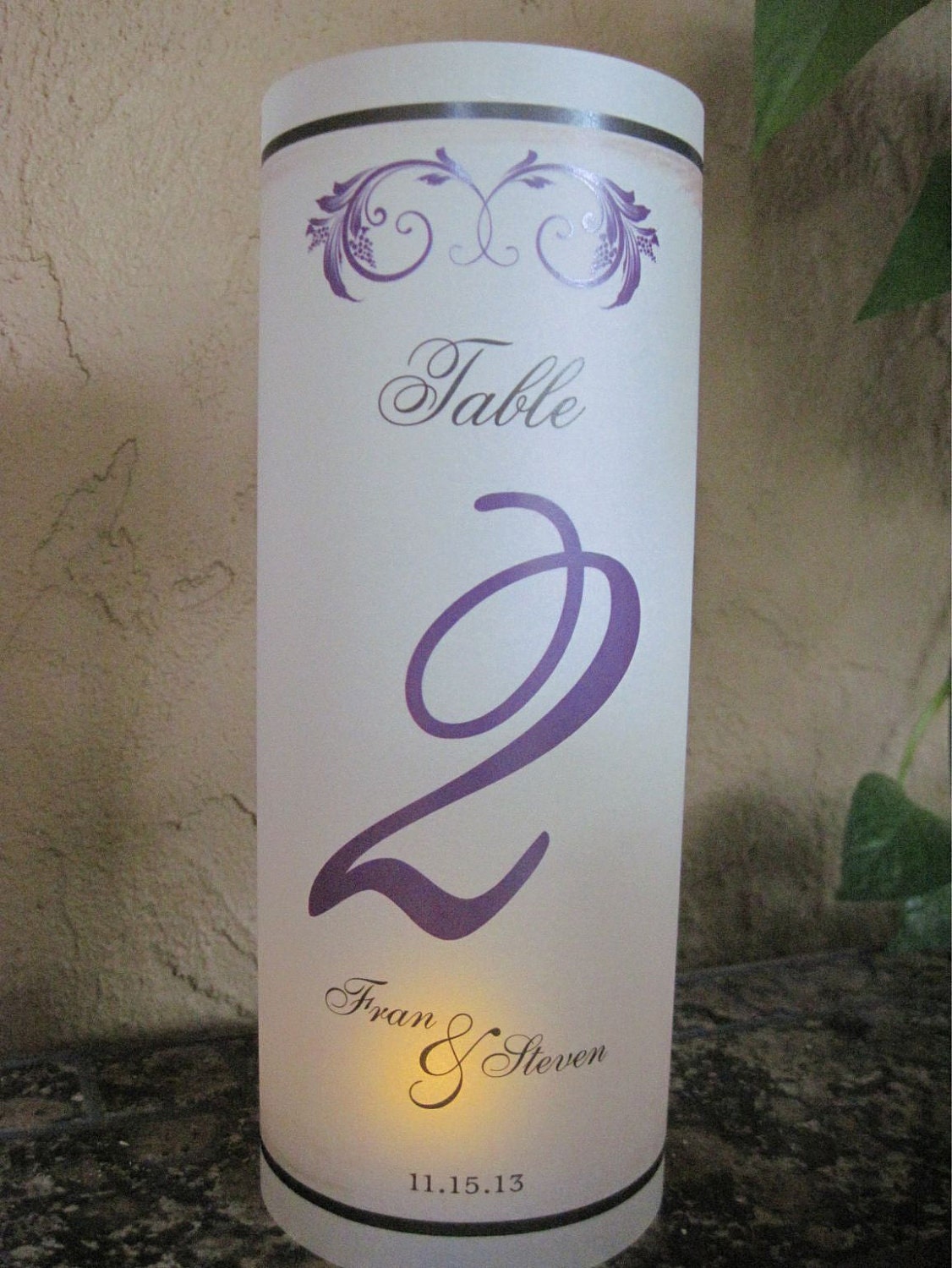 Private Listing for idoresafulford Table Number Luminary Rustic Vineyard for Wine Country Weddings Luminata
