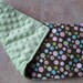 Handmade Burp Cloth - Brown Dot and Mint Green Minky - FREE Shipping Domestically