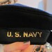Authentic Vintage US Navy Military Black Felt Hat