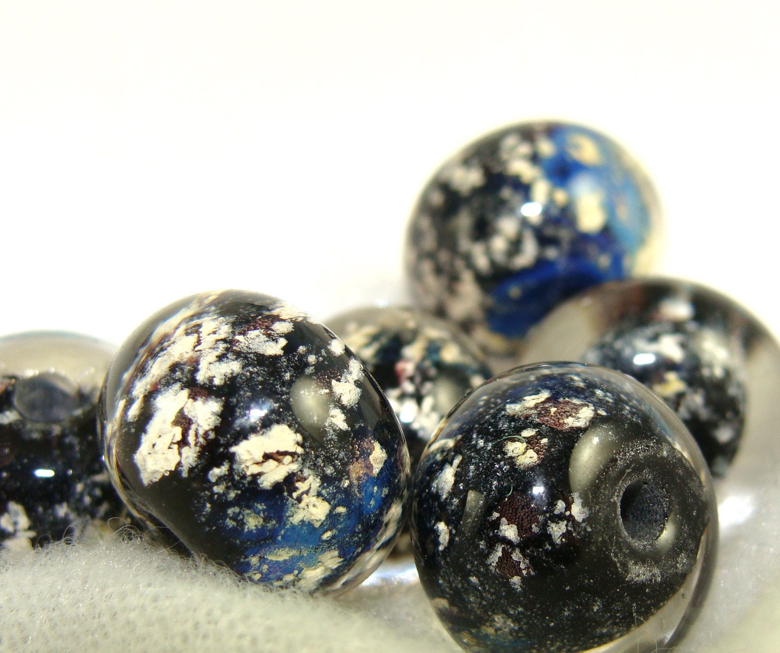 Starry Starry Night Lampwork Beads