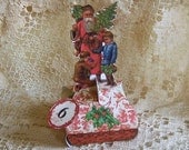 Santa Gift Box Advent Digital Download - Vintage Santa Claus Gift-A-Day Box For The 12 Days Of Christmas CS27XP