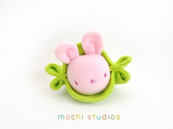 Baby Pea Pod Plush with Bunny Pea