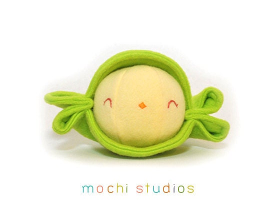 Baby Pea Pod Plush with Chick Pea