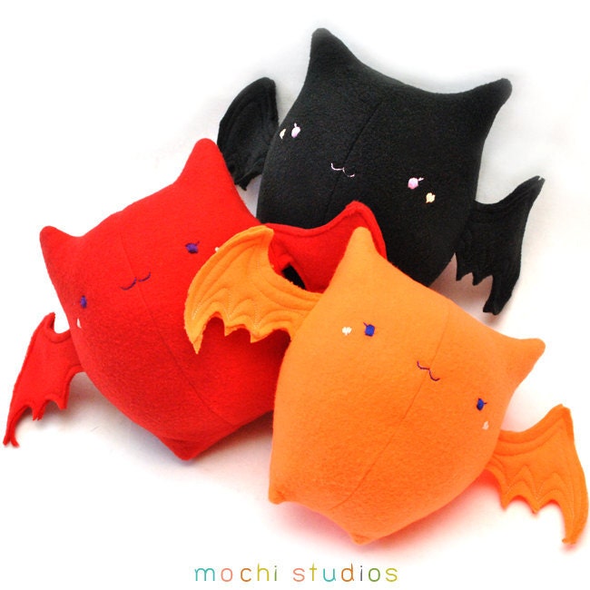 Candy Bat Plush - Orange, Red, or Black
