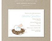 special delivery egg : baby shower invitation set